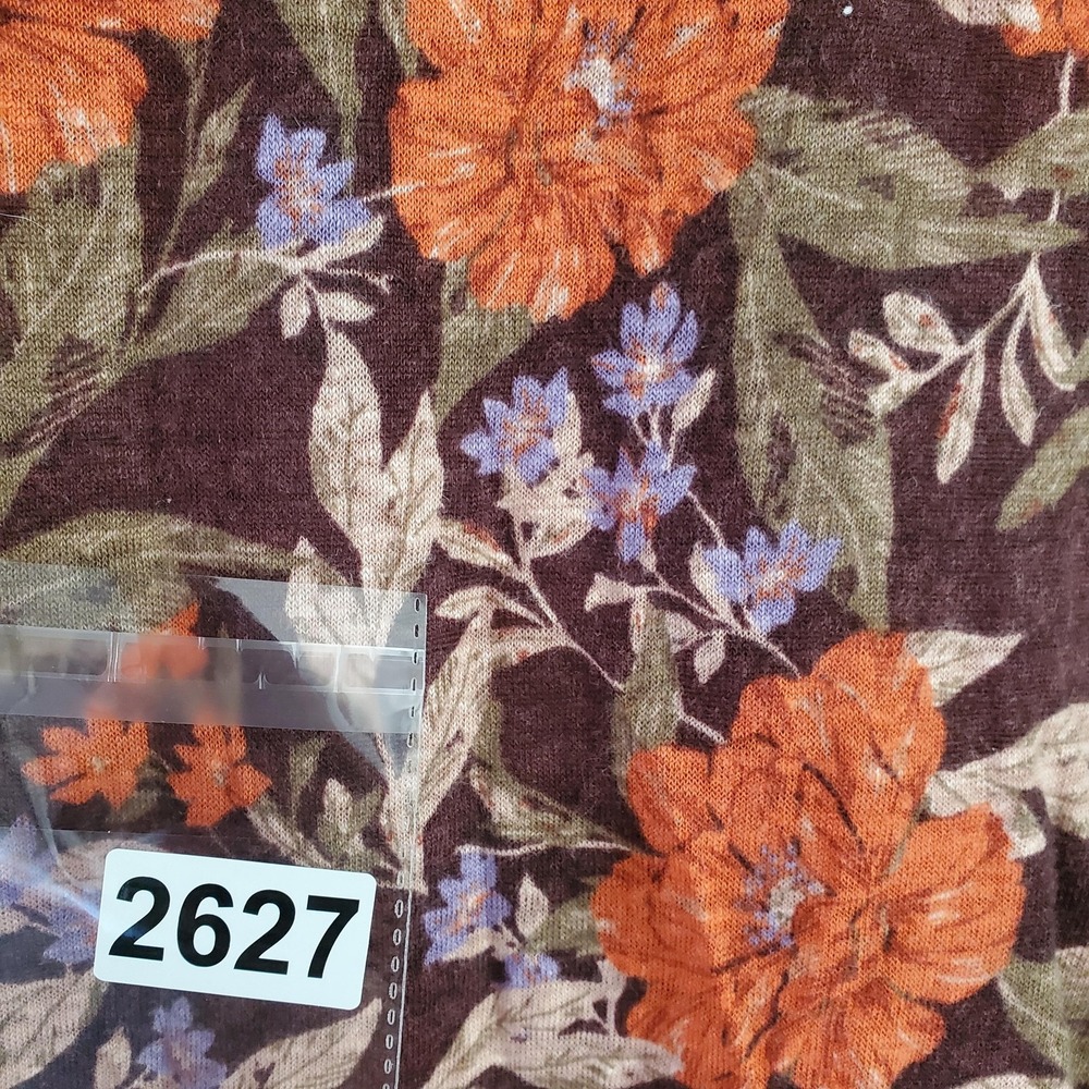 Haute Hippie Shirt Womens Large Brown Red Floral Linen Lightweight Boho Top - Picture 7 of 7